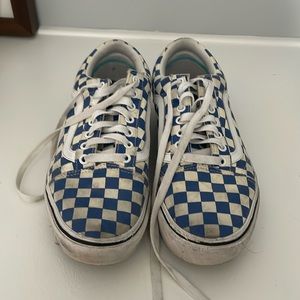 Vans old skool low top canvas light checkerboard size 9 men 10.5 women